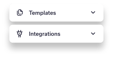 images of template and integrations card