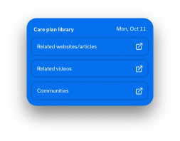 Care plan library app UI