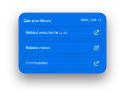 Care plan library app UI