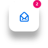 email icon with alert badge