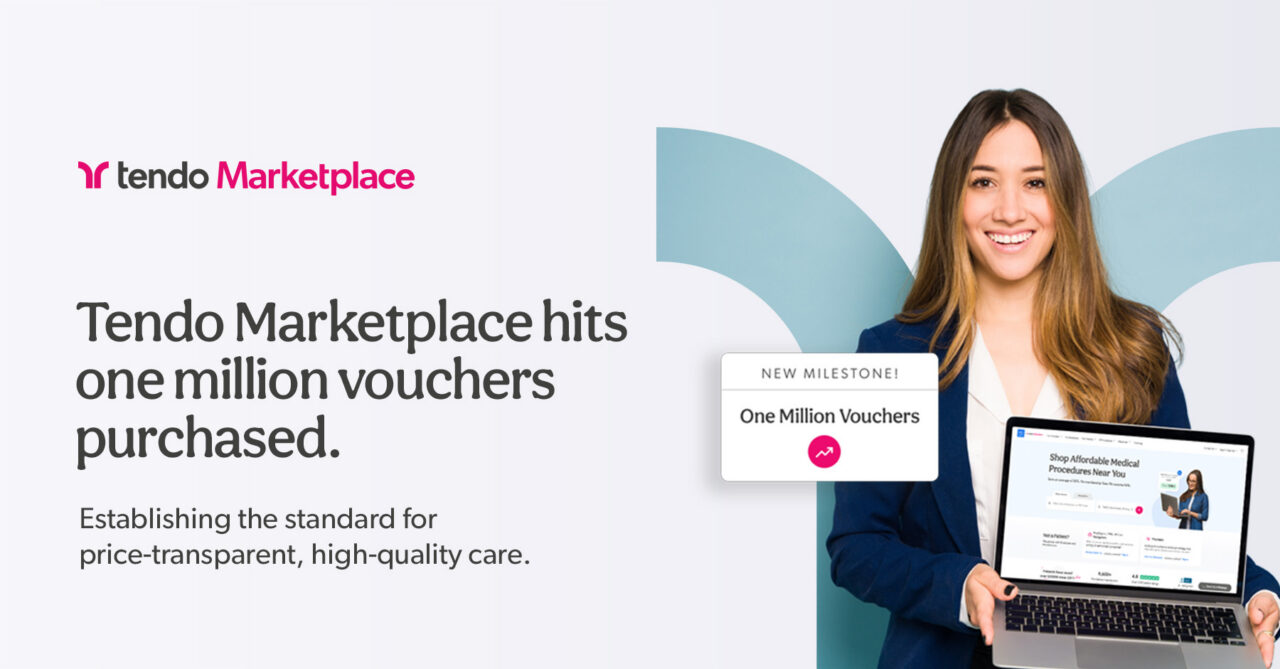 Tendo Marketplace hits one million vouchers purchased, establishing the standard for price-transparent, high-quality care.