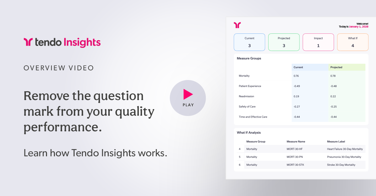Tendo Insights: helping health systems get the credit they deserve for the care they deliver.